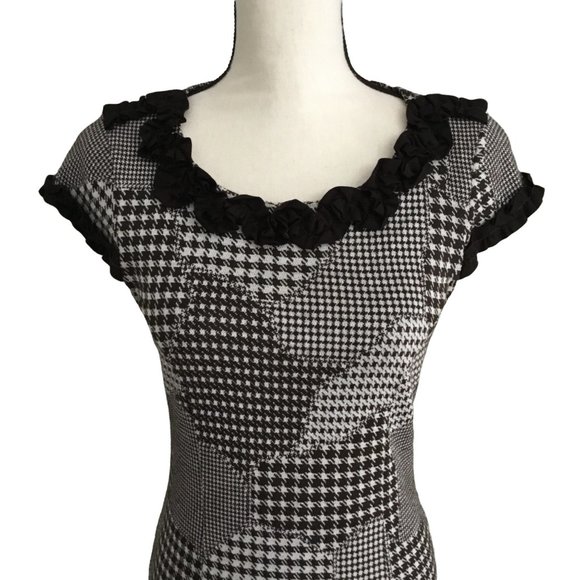 Antonio Derrico Black and White Houndstooth Dress - Picture 2 of 9